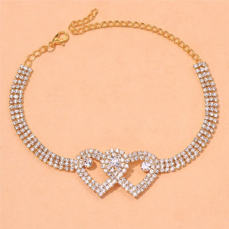 Diamond-Cut Cubic Zirconia Foot Chai