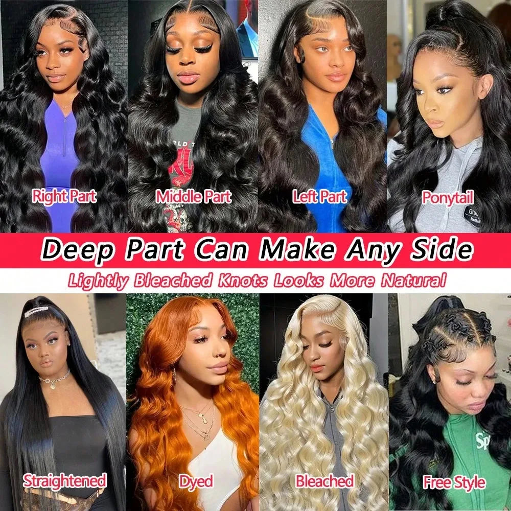 13x4 HD Transparent Lace Front Wig – Body Wave Human Hair, Pre-Plucked