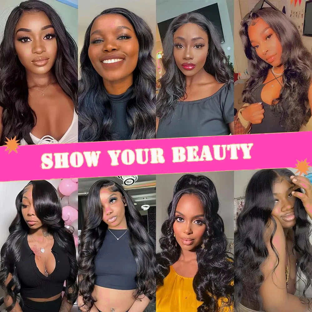 Glueless HD Lace Body Wave Human Hair Wig | 28-30" Long 250% Density | Wewave 13x4 & 13x6 Brazilian Lace Frontal