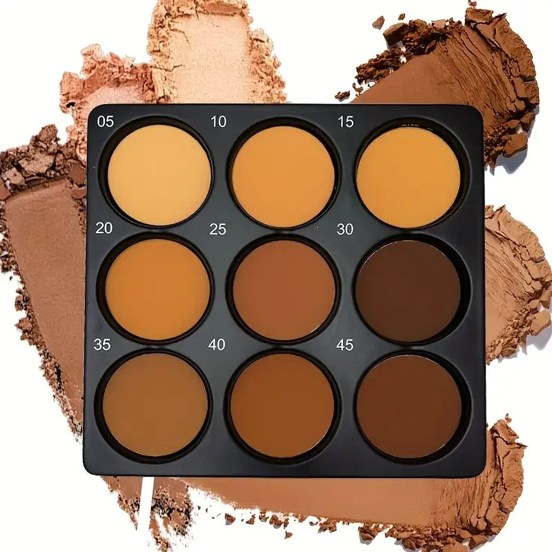 9-Shade Sculpt & Definition Palette – Dark Bronze Contour & Concealer