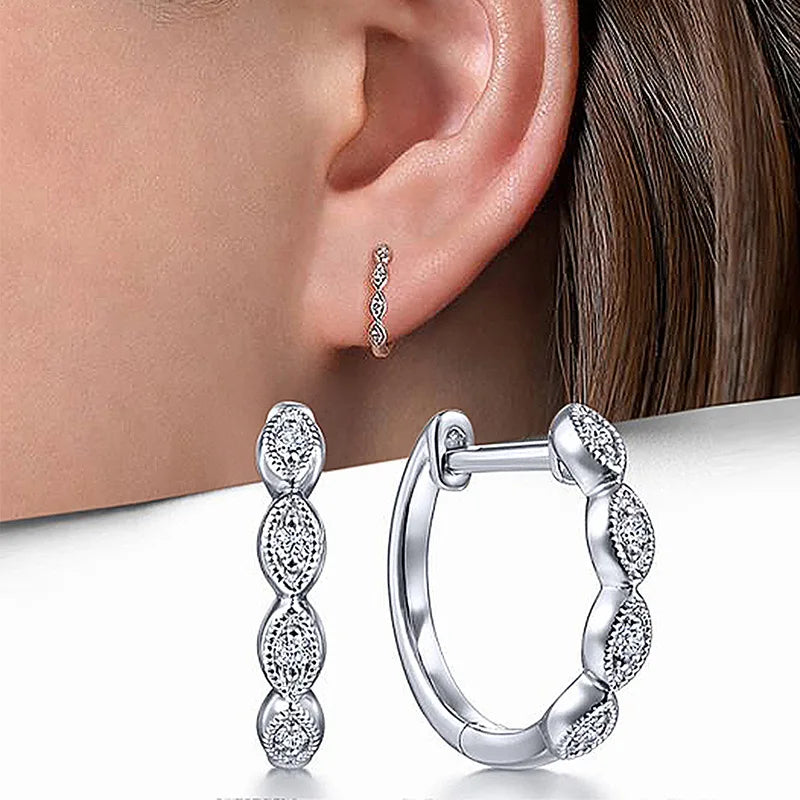 "Iris" Rainbow Zircon Gold Chain Drop Earrings