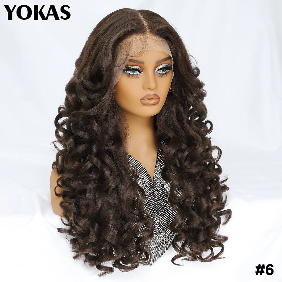 Latisha Lace Front Wigs Synthetic 24 Inch T Part Wigs For Afro Women Latisha Sensational Wigs With Baby Hair For African Female