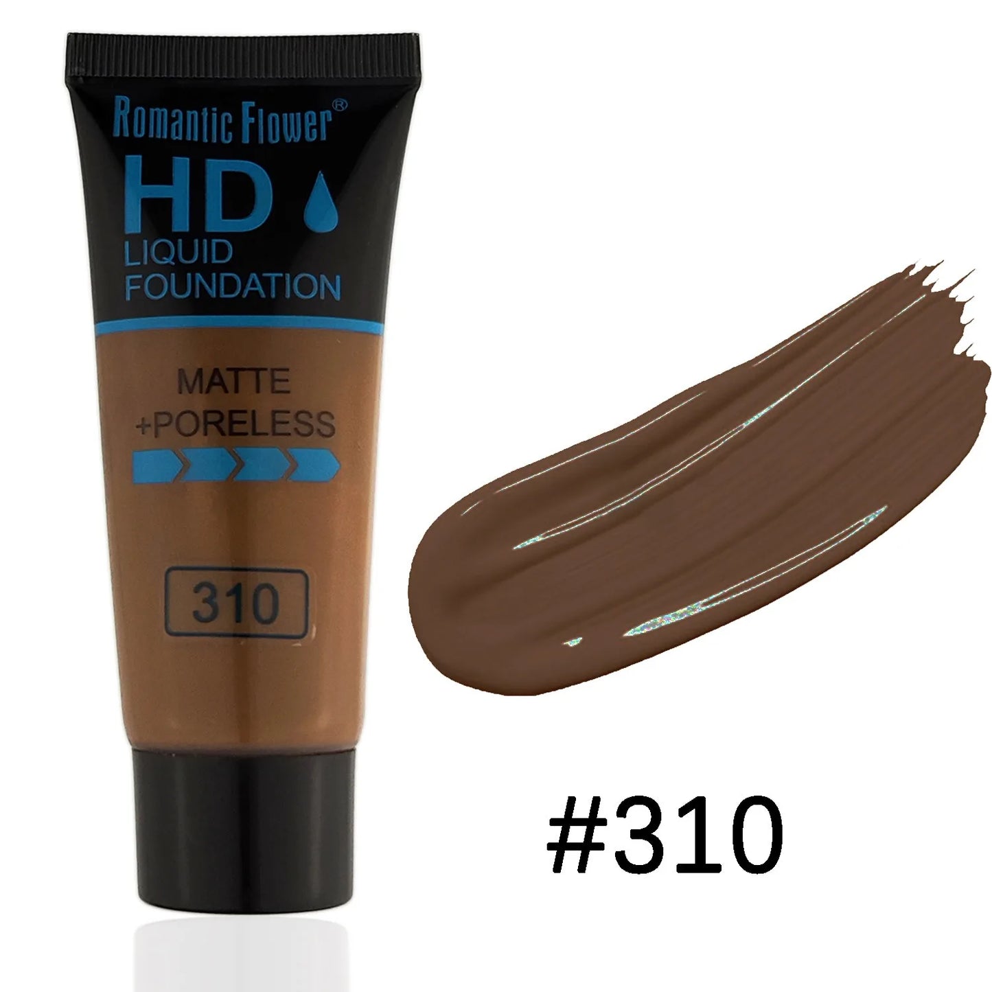 Full Coverage Waterproof Foundation for Deep Skin Tones – 24H Oil-Free & Sweat-Proof Matte Finish