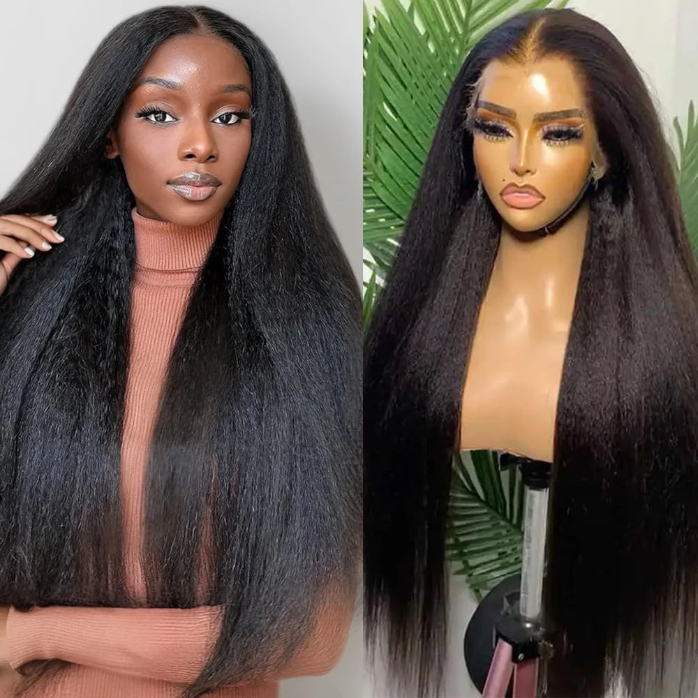 Kinky Straight 13x4 HD Lace Front Human Hair Wig (250% Density)