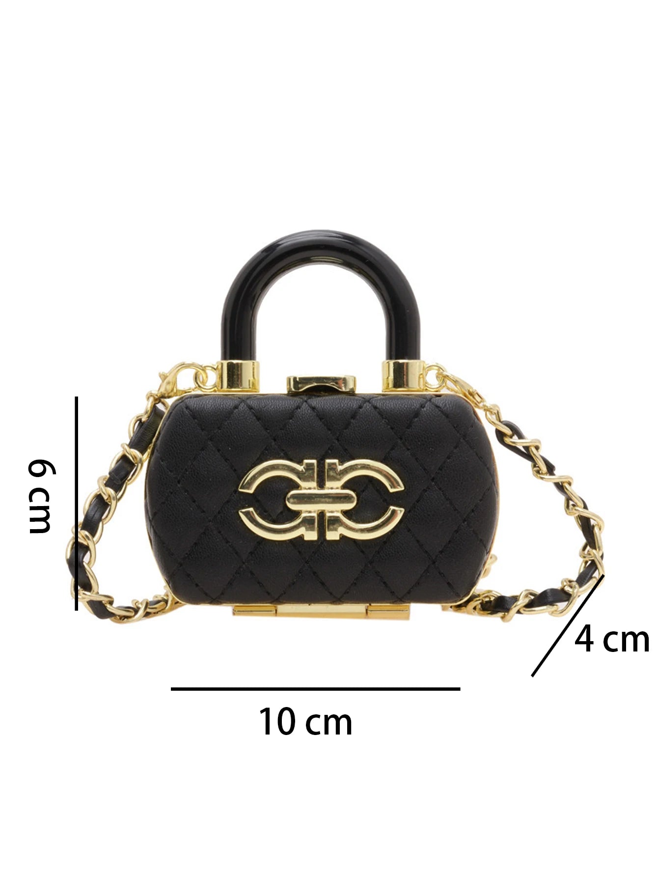 Mini Solid Color Shoulder Bag for Women | Vegan Leather Chain Crossbody Handbag