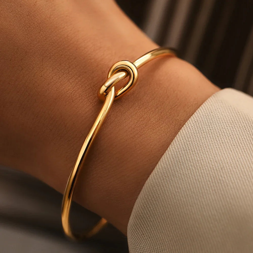 Vintage Stainless Steel Twisted Bangle | Unisex Woven Texture Statement Bracelet