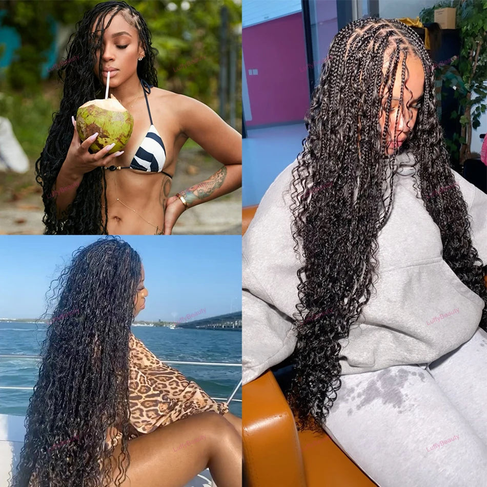 Loose Deep Wave Human Hair Bulk – Pre-Stretched Pre-Sectioned Braiding Hair for Boho Braids, Double Drawn Extensions