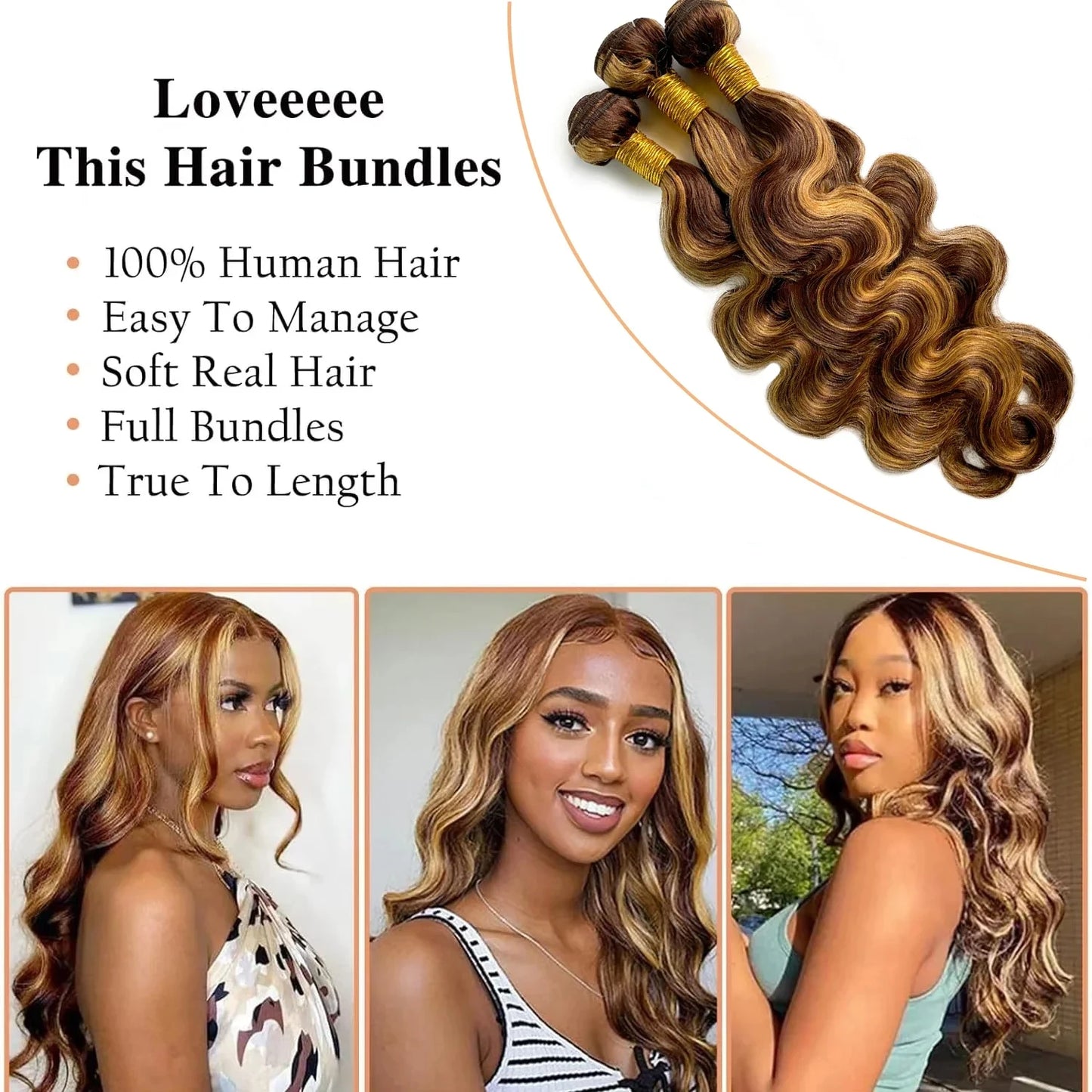 Luxury 16A Ombre Brazilian Body Wave Bundles – Premium Unprocessed Human Hair Extension