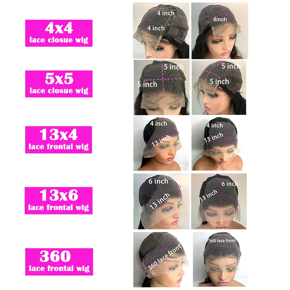 Ultra-Thick 300% Density Deep Wave HD Lace Frontal Wig – 13x6 Human Hair (30-40 Inch)