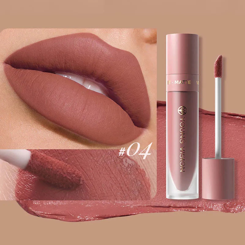 DUNUF Smooth Velvet Matte Lipstick – 3D Plumping & Waterproof