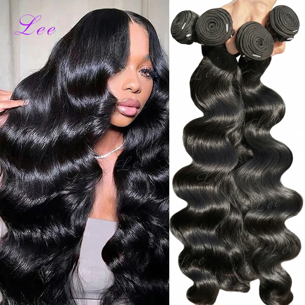 ✨ 30–40 Inch Loose Deep Wave Human Hair Bundles – Raw Virgin Brazilian Remy Hair Extensions (3–5 Bundles Set)