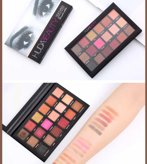18-Color Earth Tone Eyeshadow Palette | Matte & Shimmer Neutral Makeup