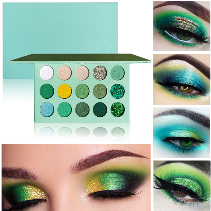 15 Seasons "Enchanted Forest" Glitter Palette | Multi-Chrome Green, Blue & Purple