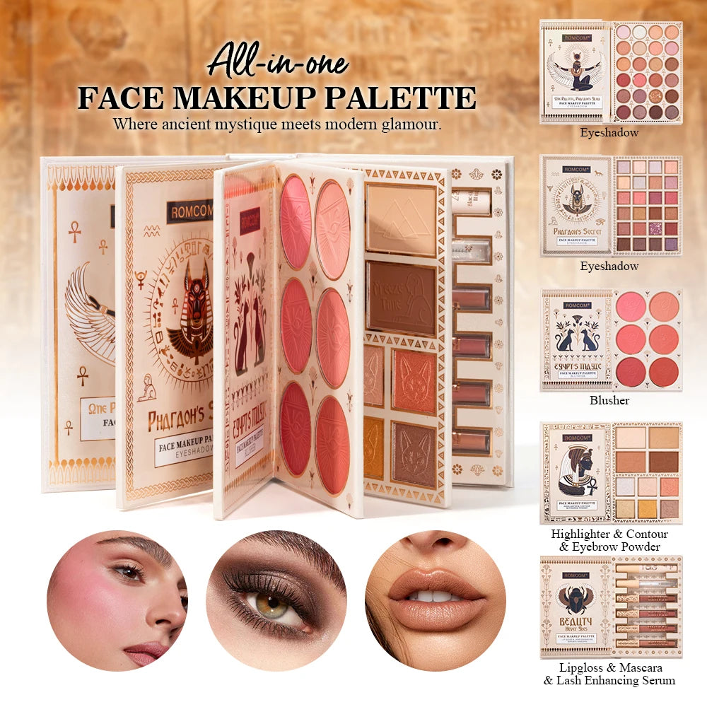 All-in-One Makeup Palette Book – Eyeshadow, Blush, Lip Gloss & Face Makeup Kit
