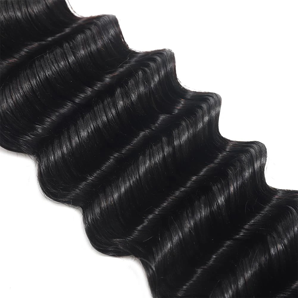 ✨ 30–40 Inch Loose Deep Wave Human Hair Bundles – Raw Virgin Brazilian Remy Hair Extensions (3–5 Bundles Set)