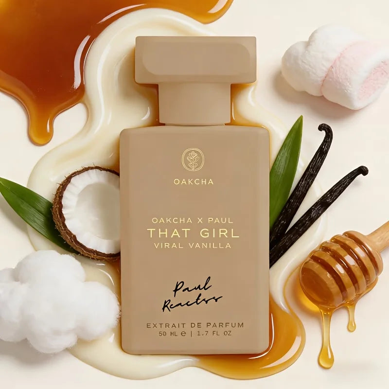 OAKCHA Vanilla Perfume | Sweet Gourmand Caramel Coconut Marshmallow Amber Musk Eau de Parfum, Long-Lasting Women’s Scent