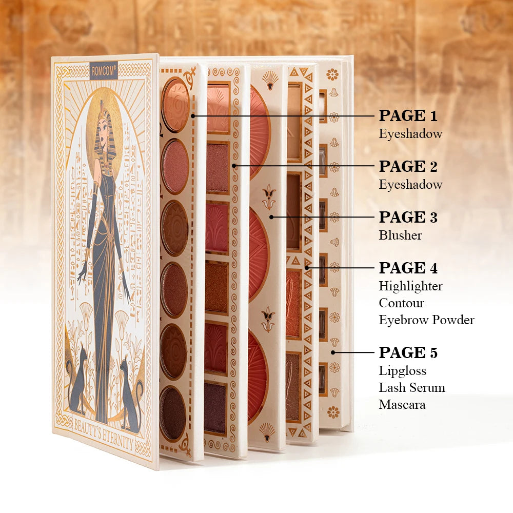 All-in-One Makeup Palette Book – Eyeshadow, Blush, Lip Gloss & Face Makeup Kit
