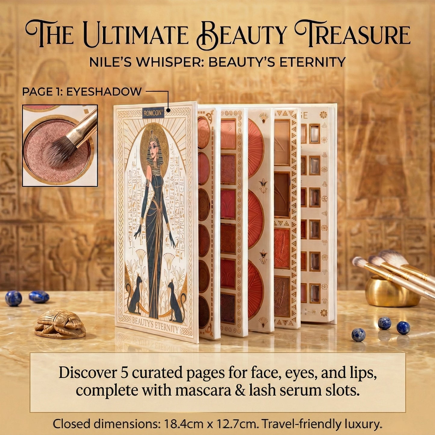All-in-One Makeup Palette Book – Eyeshadow, Blush, Lip Gloss & Face Makeup Kit