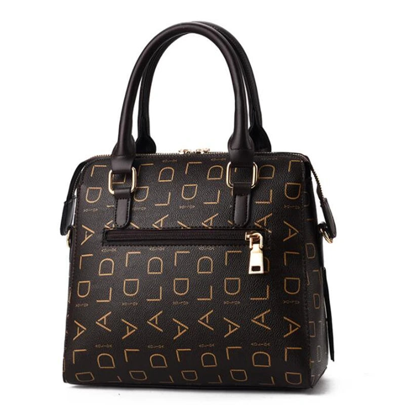 Classic Monogrammed Satchel Bag – Vintage Style with Detachable Chain Strap