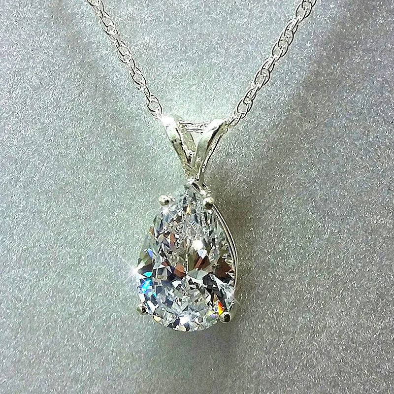 Elegant Water Drop Crystal Necklace – Perfect Wedding & Anniversary Gift