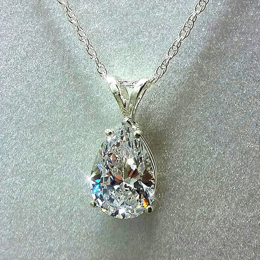 Elegant Water Drop Crystal Necklace – Perfect Wedding & Anniversary Gift