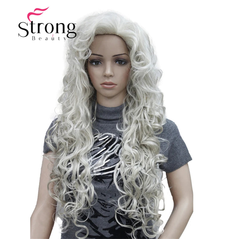 Long Layered Thick Bouncy Curly Wig – Soft Full Volume Synthetic Hair Wig
