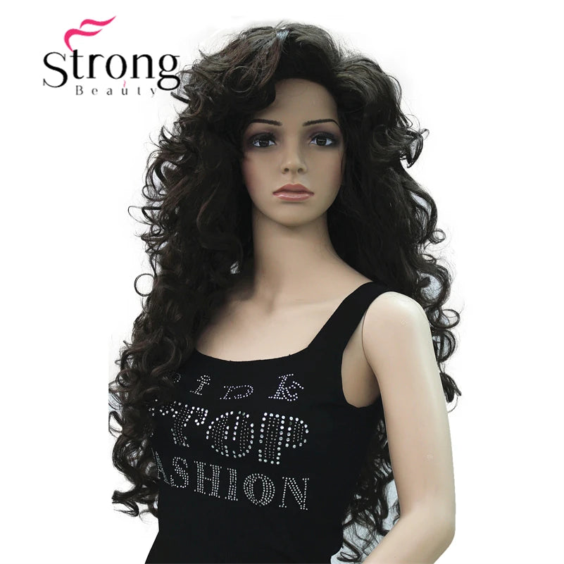Long Layered Thick Bouncy Curly Wig – Soft Full Volume Synthetic Hair Wig