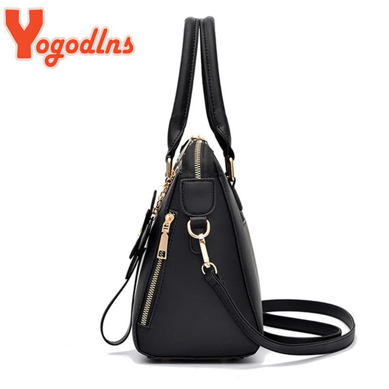 Yogodlns Luxury Embroidered Handbag – PU Leather Tassel Crossbody & Shoulder Bag