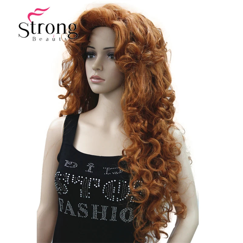 Long Layered Thick Bouncy Curly Wig – Soft Full Volume Synthetic Hair Wig