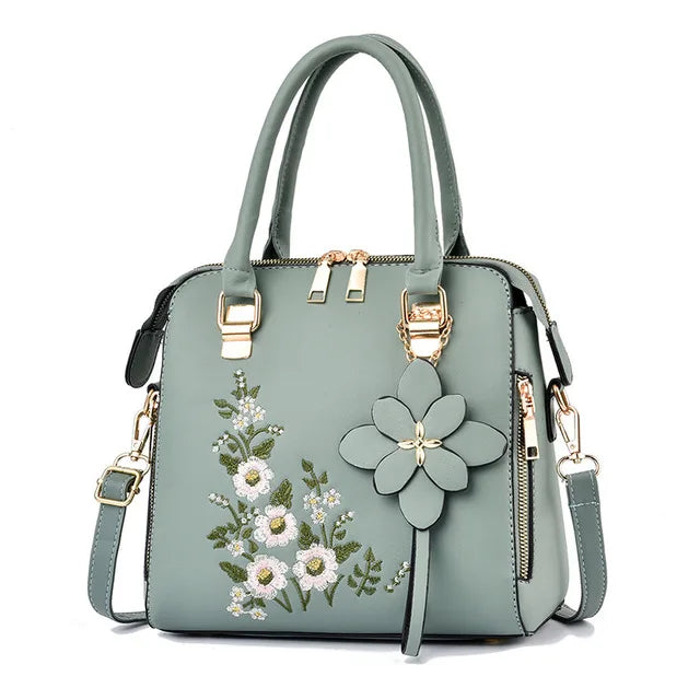 Yogodlns Luxury Embroidered Handbag – PU Leather Tassel Crossbody & Shoulder Bag