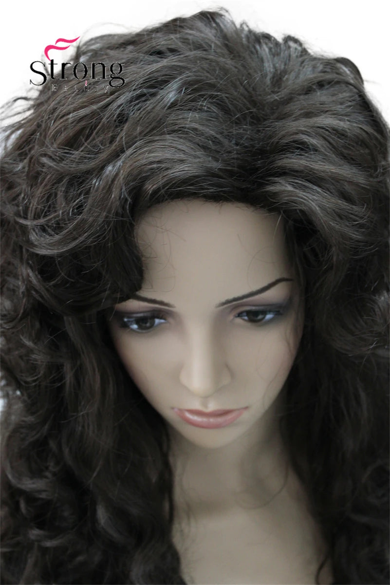 Long Layered Thick Bouncy Curly Wig – Soft Full Volume Synthetic Hair Wig
