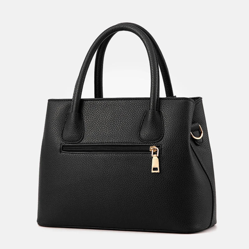 The Essential Vegan Leather Tote – Structured Square Shoulder Bag