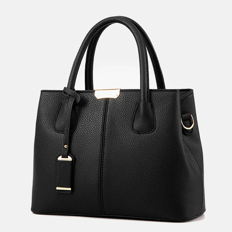 The Essential Vegan Leather Tote – Structured Square Shoulder Bag