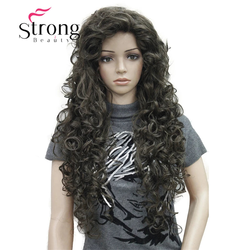 Long Layered Thick Bouncy Curly Wig – Soft Full Volume Synthetic Hair Wig