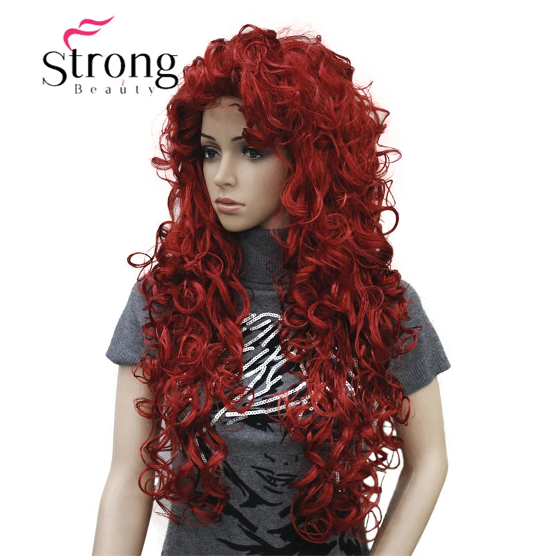 Long Layered Thick Bouncy Curly Wig – Soft Full Volume Synthetic Hair Wig