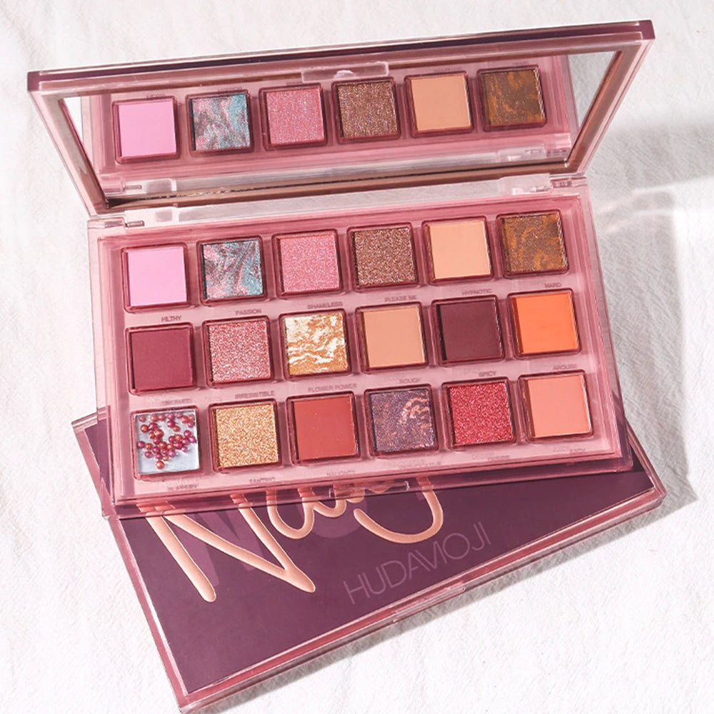 Pomegranate Seeds 18-Color Eyeshadow Palette | Highly Pigmented Matte & Shimmer Finishes