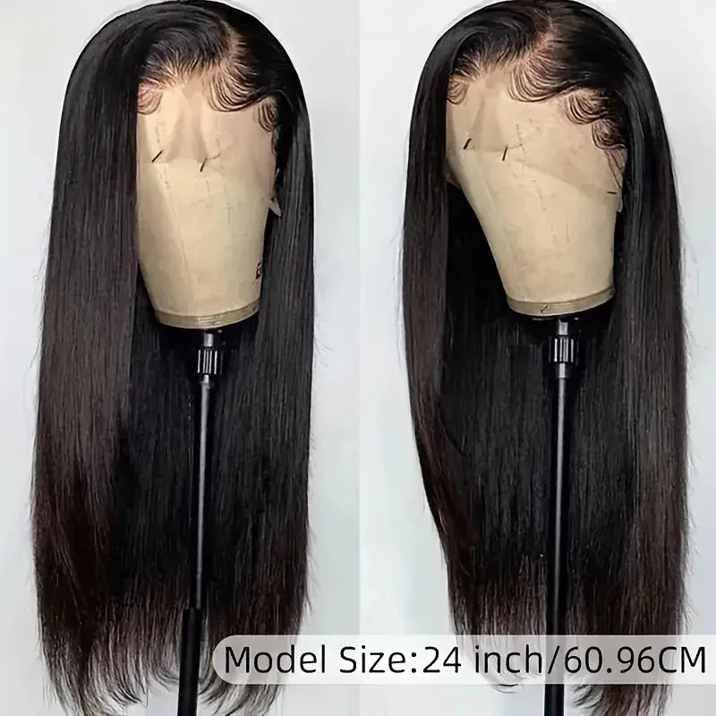 Ultra-Long 34" 613 Blonde Straight Human Hair Wig - HD Transparent 13x4/13x6 Full Frontal Lace - Pre-Plucked Bleached Knots