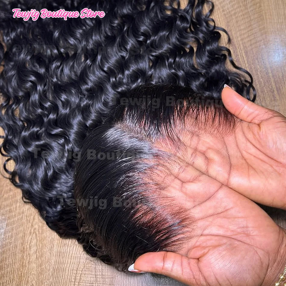 Luxury 13x6 HD Transparent Lace Frontal Wig | Deep Wave & Water Curly | 30-40 Inch Brazilian Human Hair