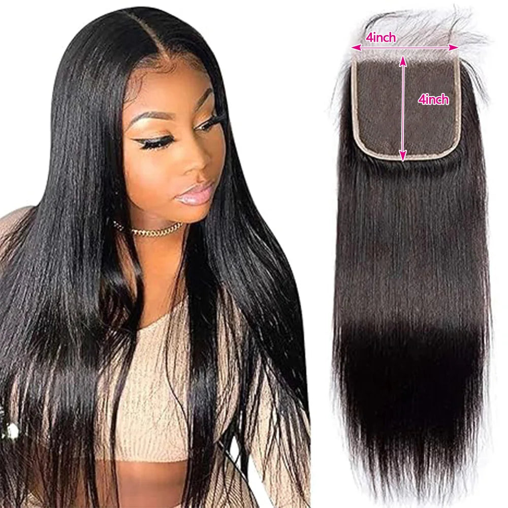 Straight Brazilian Human Hair Wig – HD Lace Frontal 13x6, 13x4 & Lace Closures (4x4, 5x5, 6x6, 2x6) – Pre-Plucked Natural Hairline