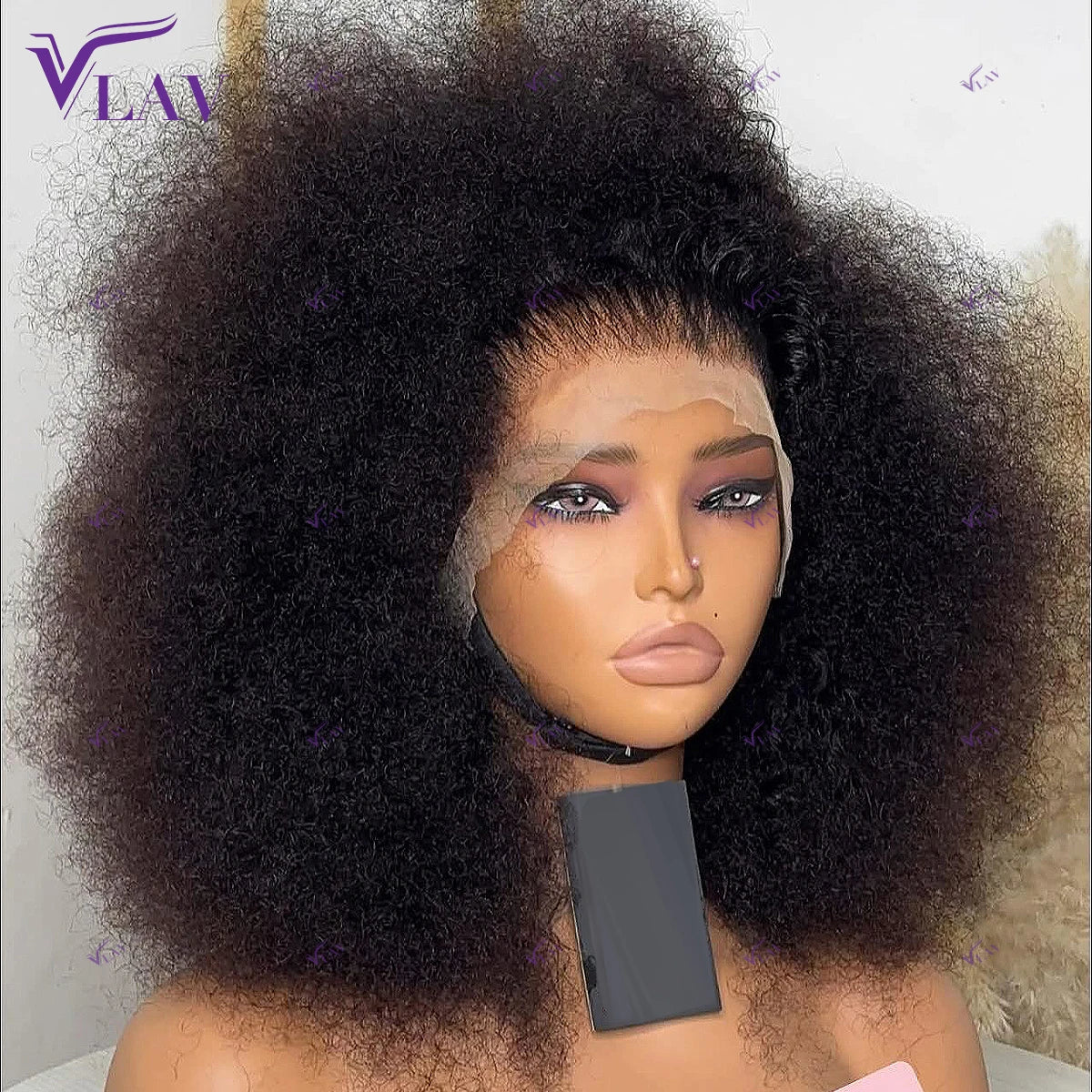 Glueless Afro Kinky Curly HD Transparent Lace Wig | 450% Ultra-Density Human Hair
