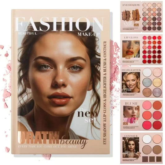 Infinite Glam Storybook: 67 vibrant shades layered for "ceremonial" opening, replacing 10+ individual products.