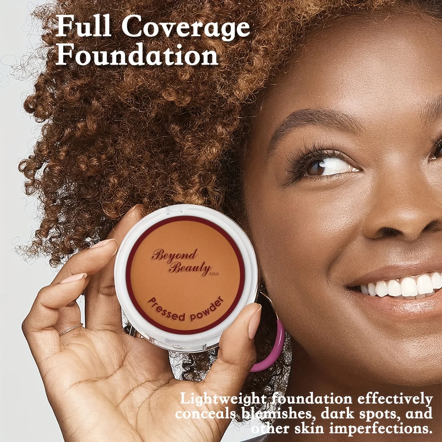 Professional Matte Bronzing Powder for Dark Skin – Sweatproof, Long-Wear Foundation & Contour Compact