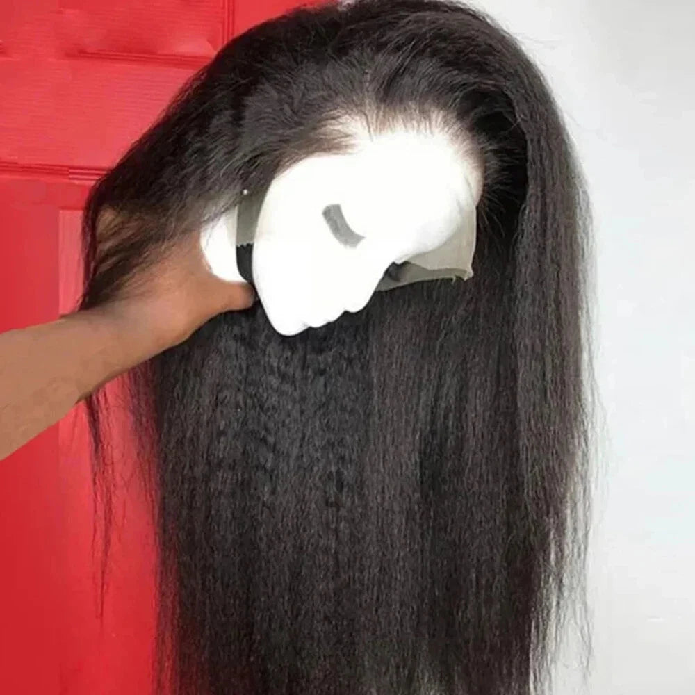 Kinky Straight 13x4 HD Lace Front Human Hair Wig (250% Density)