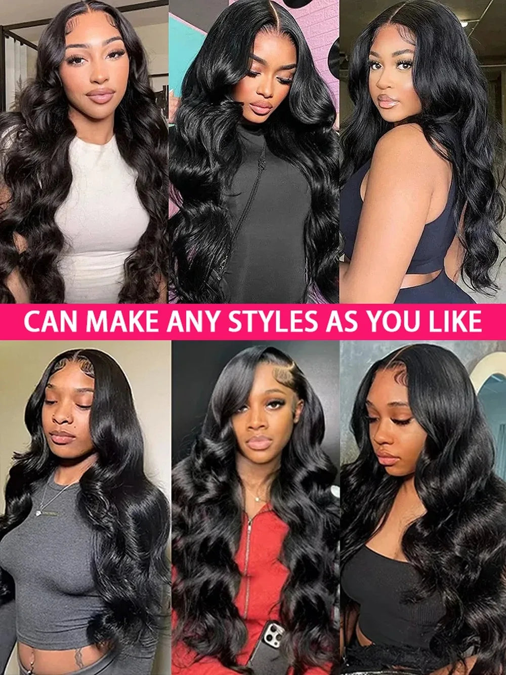 HD Lace Body Wave Human Hair Wig - 250% Density 13x6 Frontal & 5x5 Glueless Options (30-40 Inch)