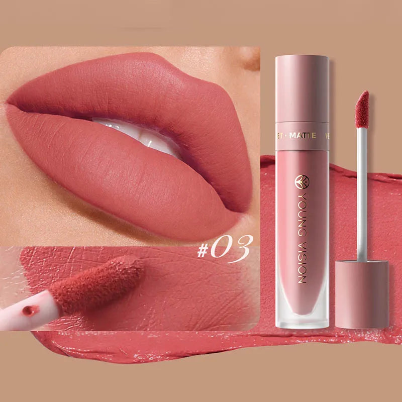 DUNUF Smooth Velvet Matte Lipstick – 3D Plumping & Waterproof