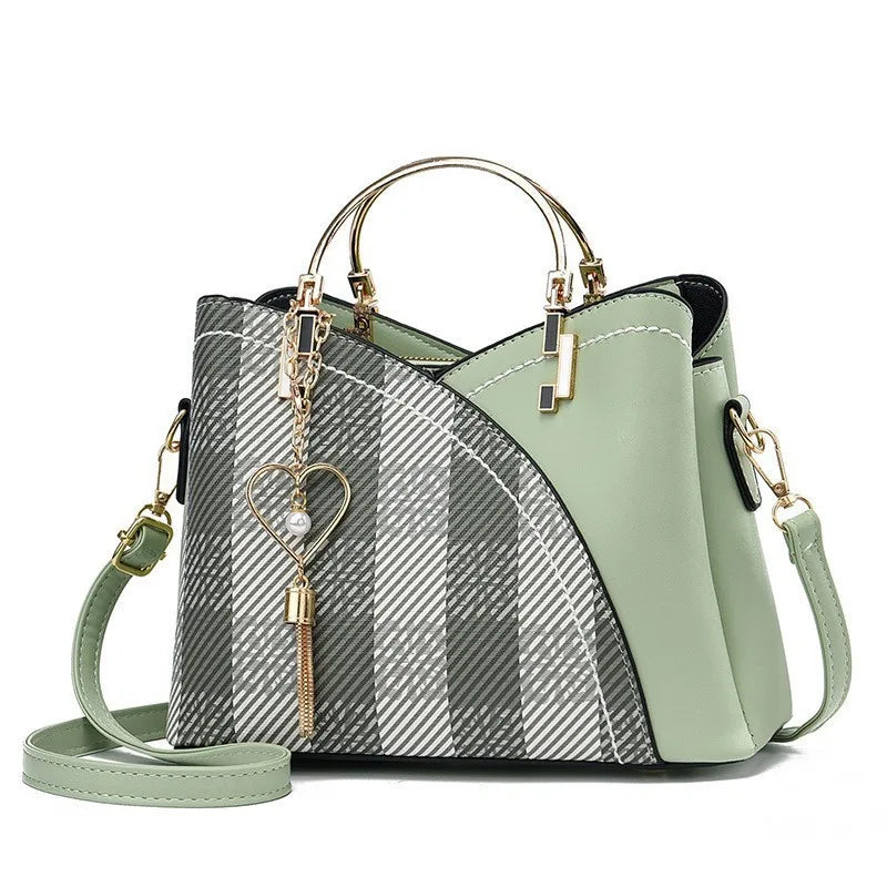 Chic Color-Block Bucket Bag – Korean-Inspired Large Capacity Crossbody & Shoulder Handbag