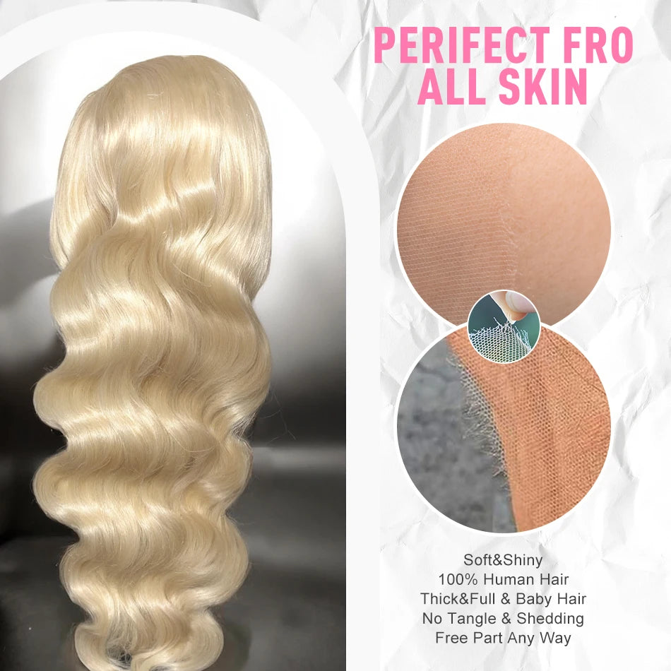 Ultra-Long 30-40” Honey Blonde Body Wave Wig | Melted HD Transparent Lace | 100% Virgin Human Hair Frontal