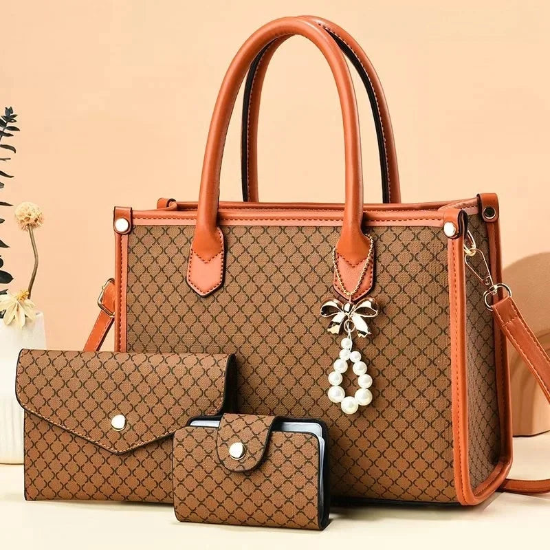 Luxury Large Capacity Shoulder Bag – Sleek Minimalist PU Leather Handbag for Women