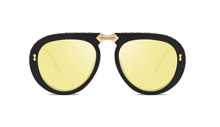 Foldable Retro Diamond Sunglasses – Vintage UV400 Geometric Shades for Men & Women
