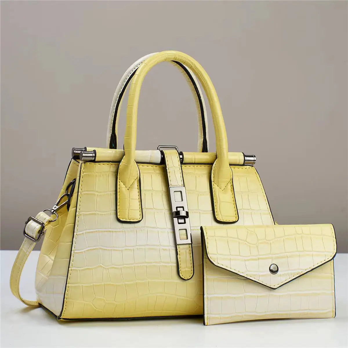 Western fashion gradient ladies combination bag, beautiful handbag, small lightweight bag, texture of senior commuting travel